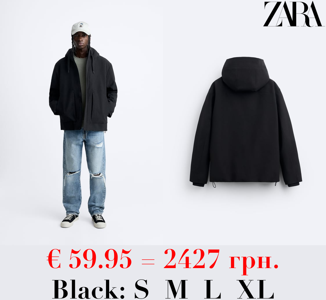 HOODED TECHNICAL JACKET