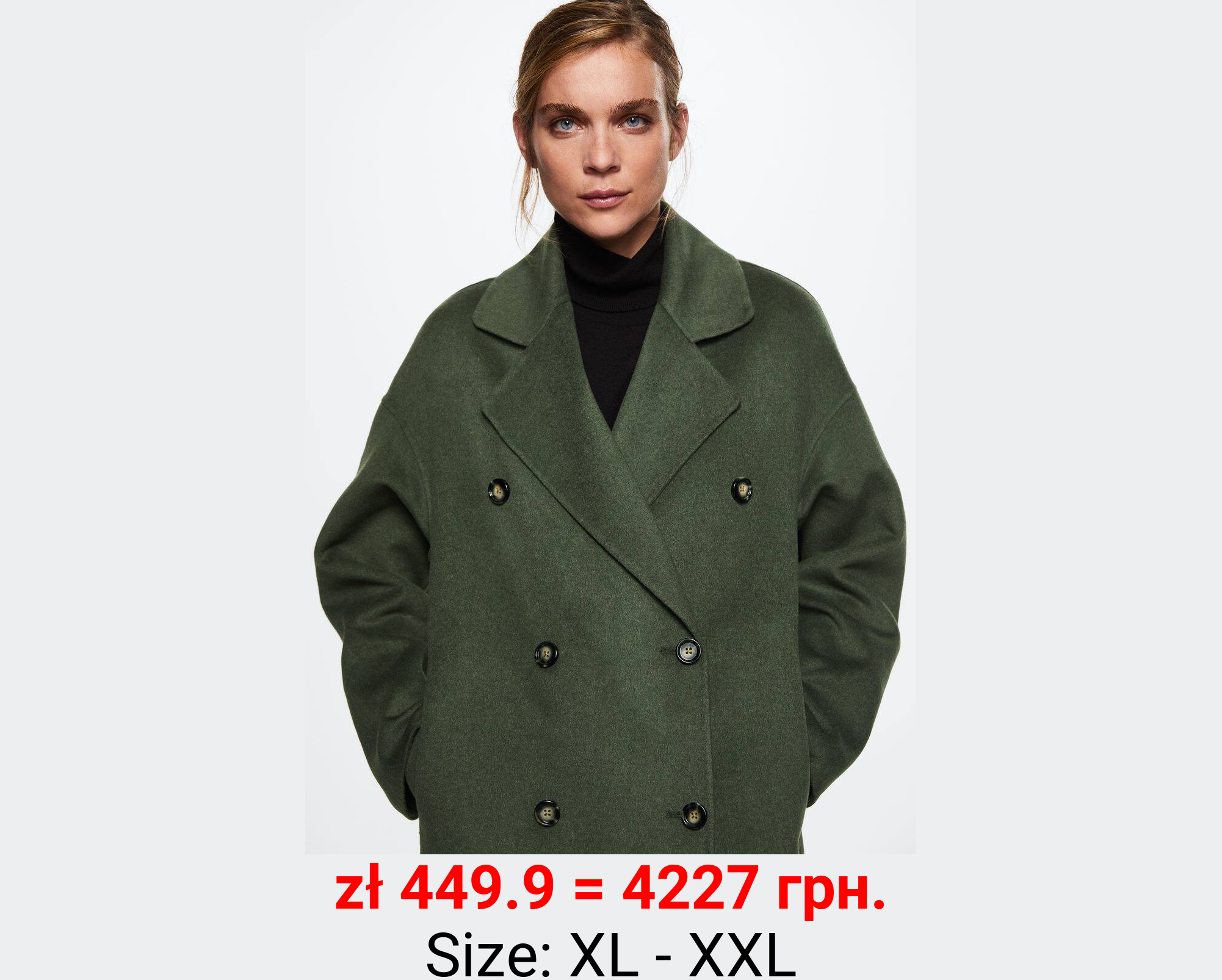 Abrigo lana handmade oversize