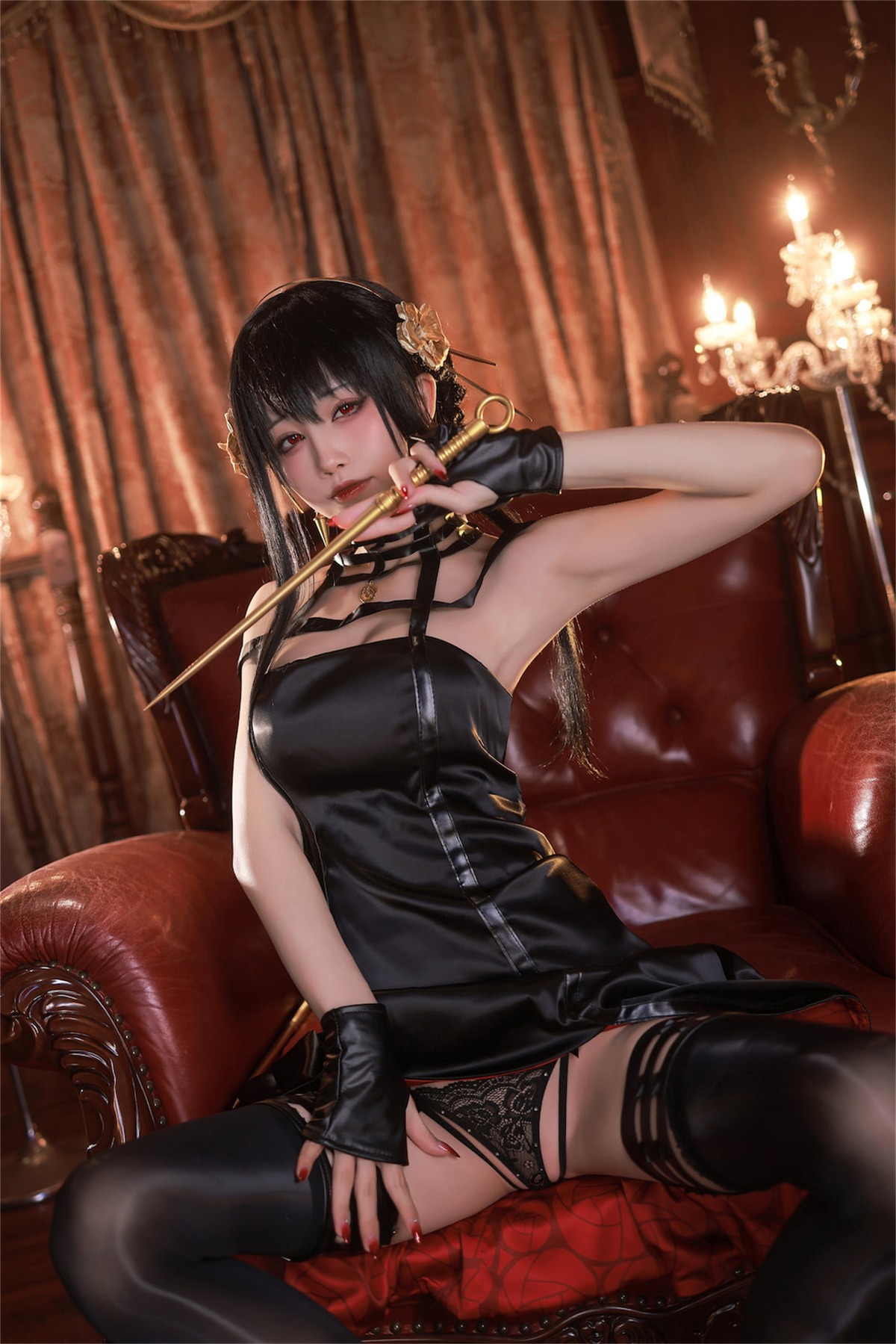 水淼aqua Cosplay 约尔黑礼服 39