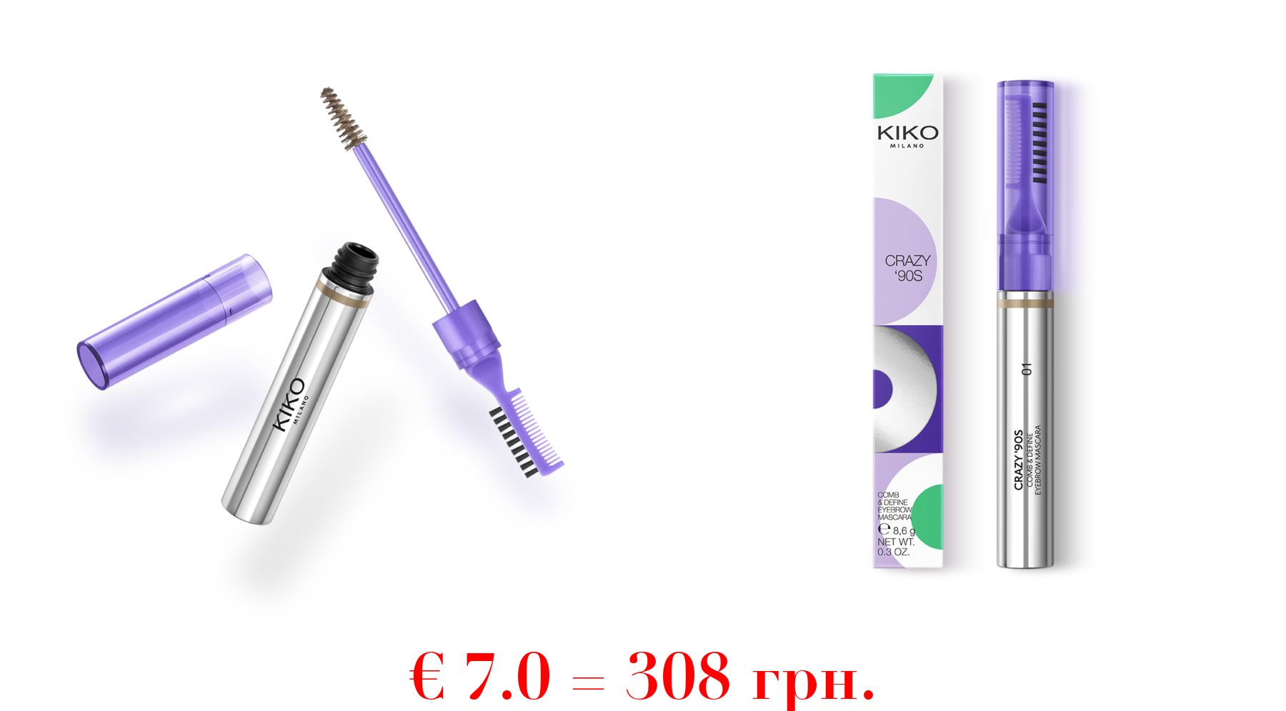 crazy '90s comb & define eyebrow mascara