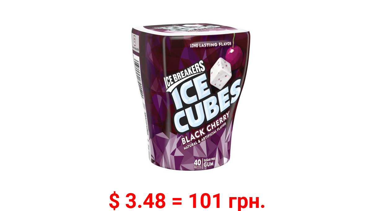 Icebreaker, Ice Cubes Sugar Free Black Cherry Gum, 40 Each