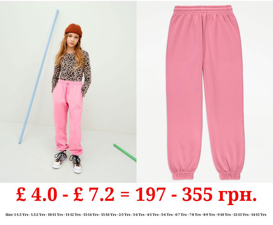 Pink Fleece Lined Joggers