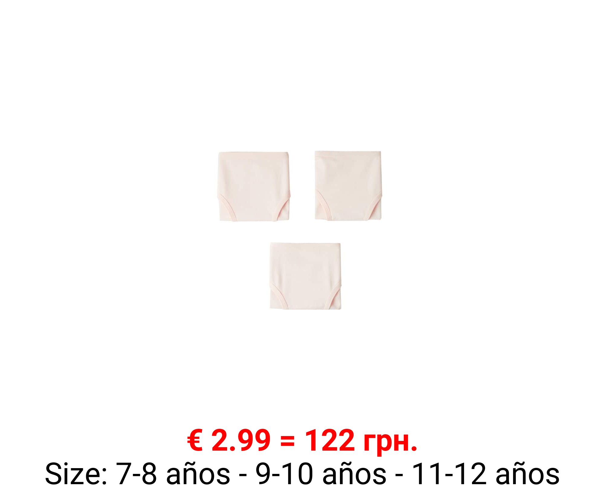 Pack 3 braguitas algodón