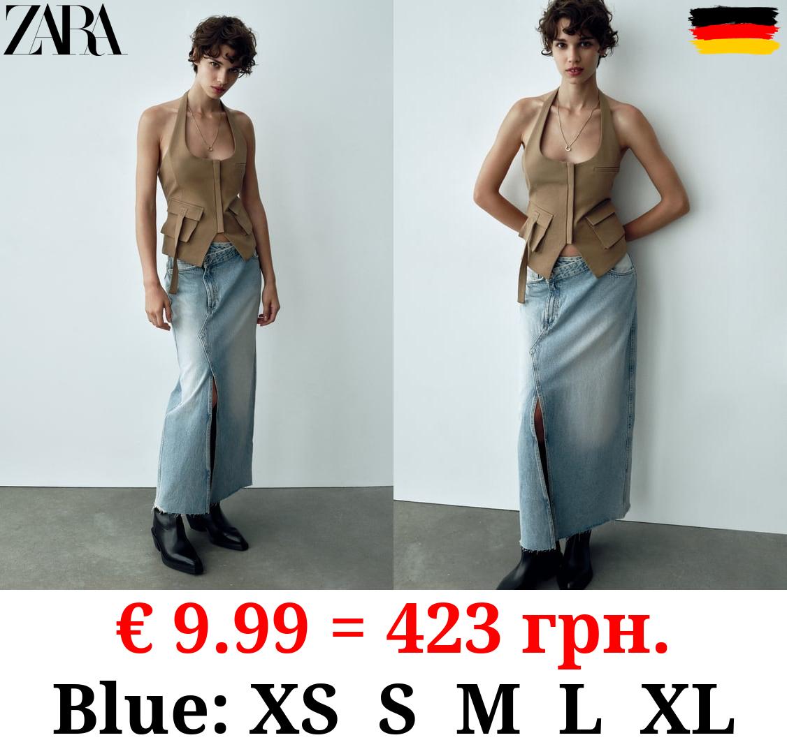 LONG DENIM TRF SKIRT