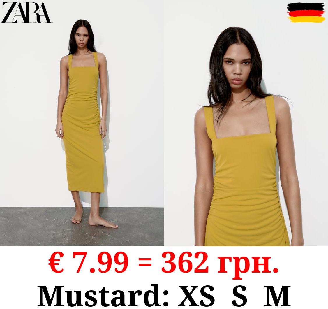 DRAPED OPEN BACK DRESS