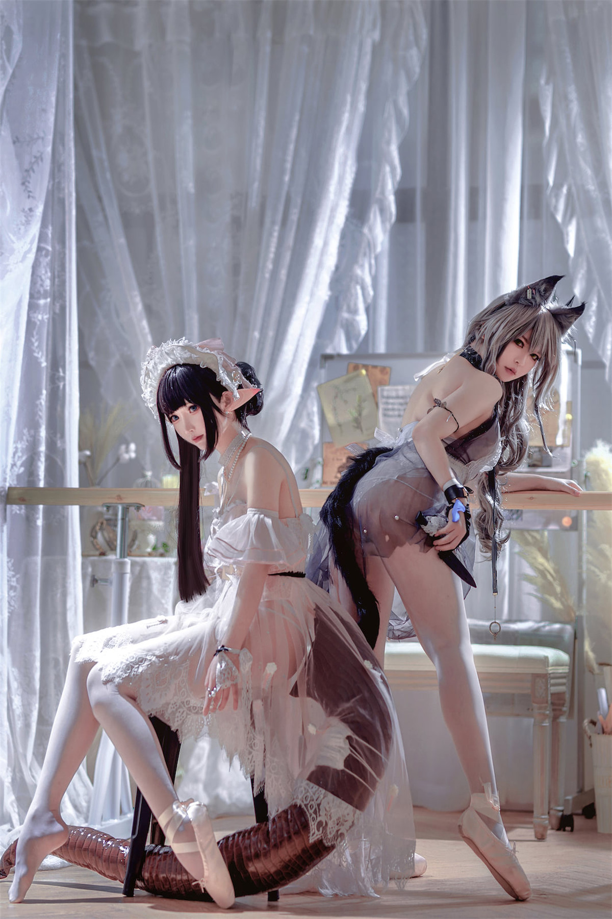 Cosplay 面饼仙儿 半半子 Arknights 黑x森蚺 27