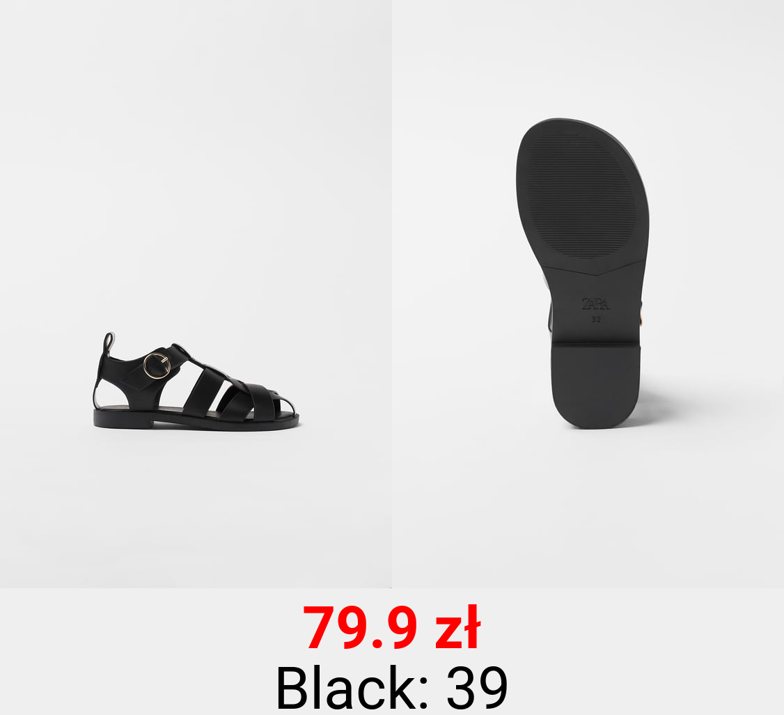 KIDS/ CAGE SANDALS WITH BUCKLED STRAP