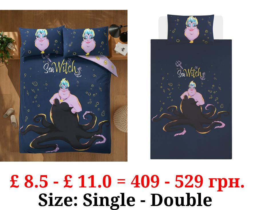 Disney Ursula Sea Witch Navy Reversible Duvet Set