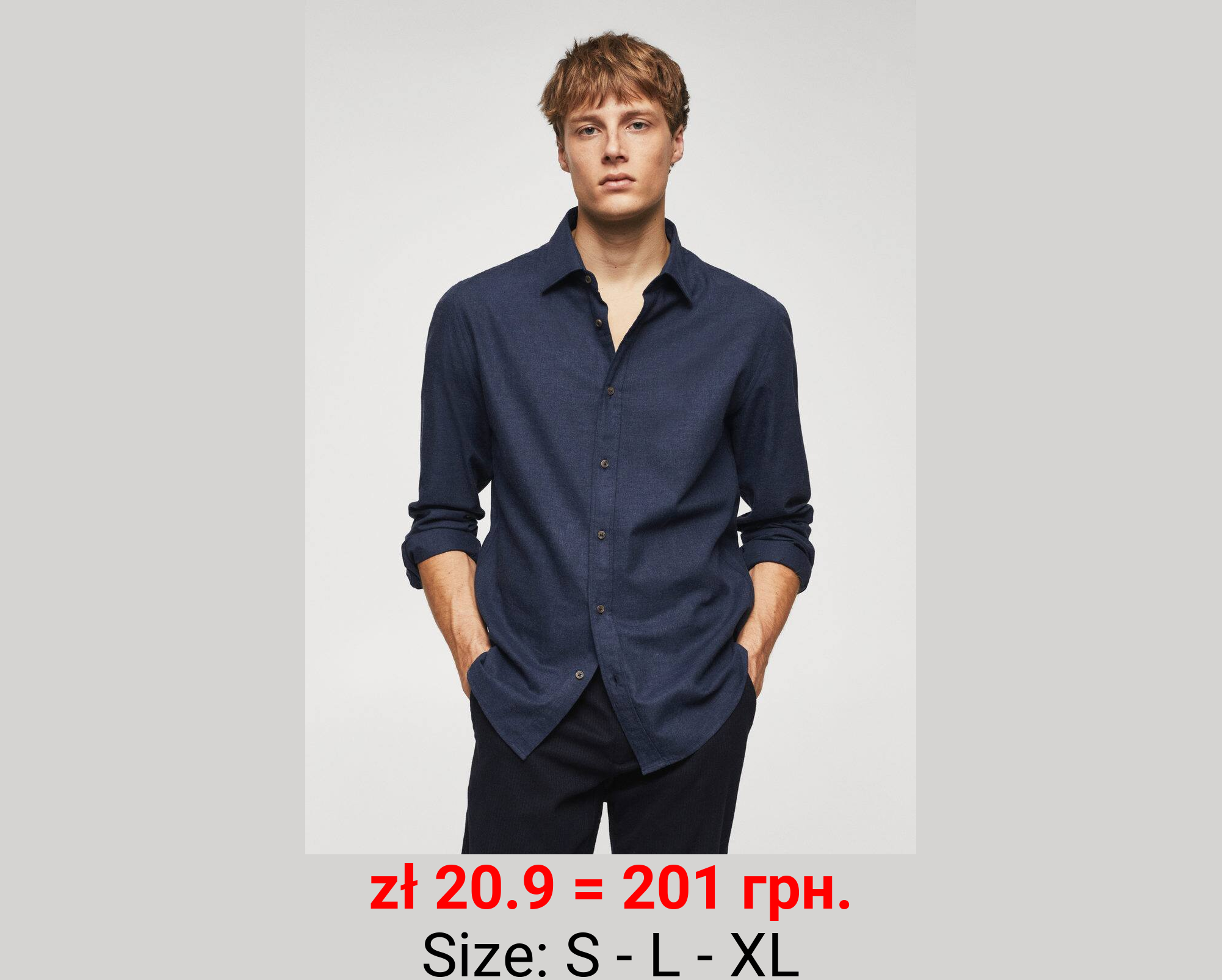 Camisa slim fit algodón textura