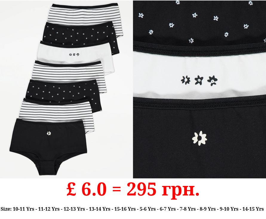 Flower and Stripe Shorts 7 Pack