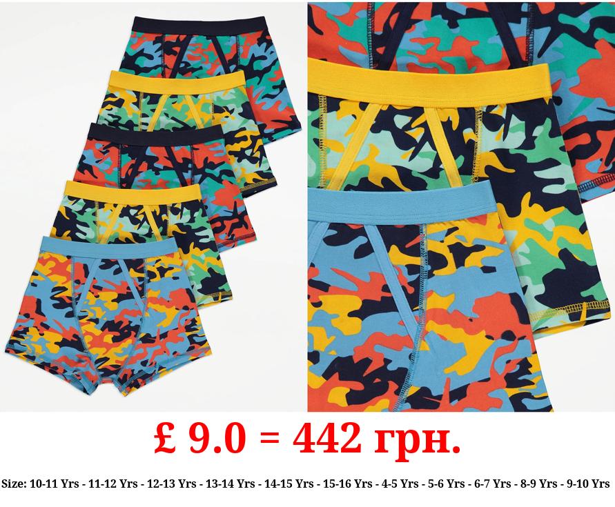 Bright Camouflage Trunks 5 Pack