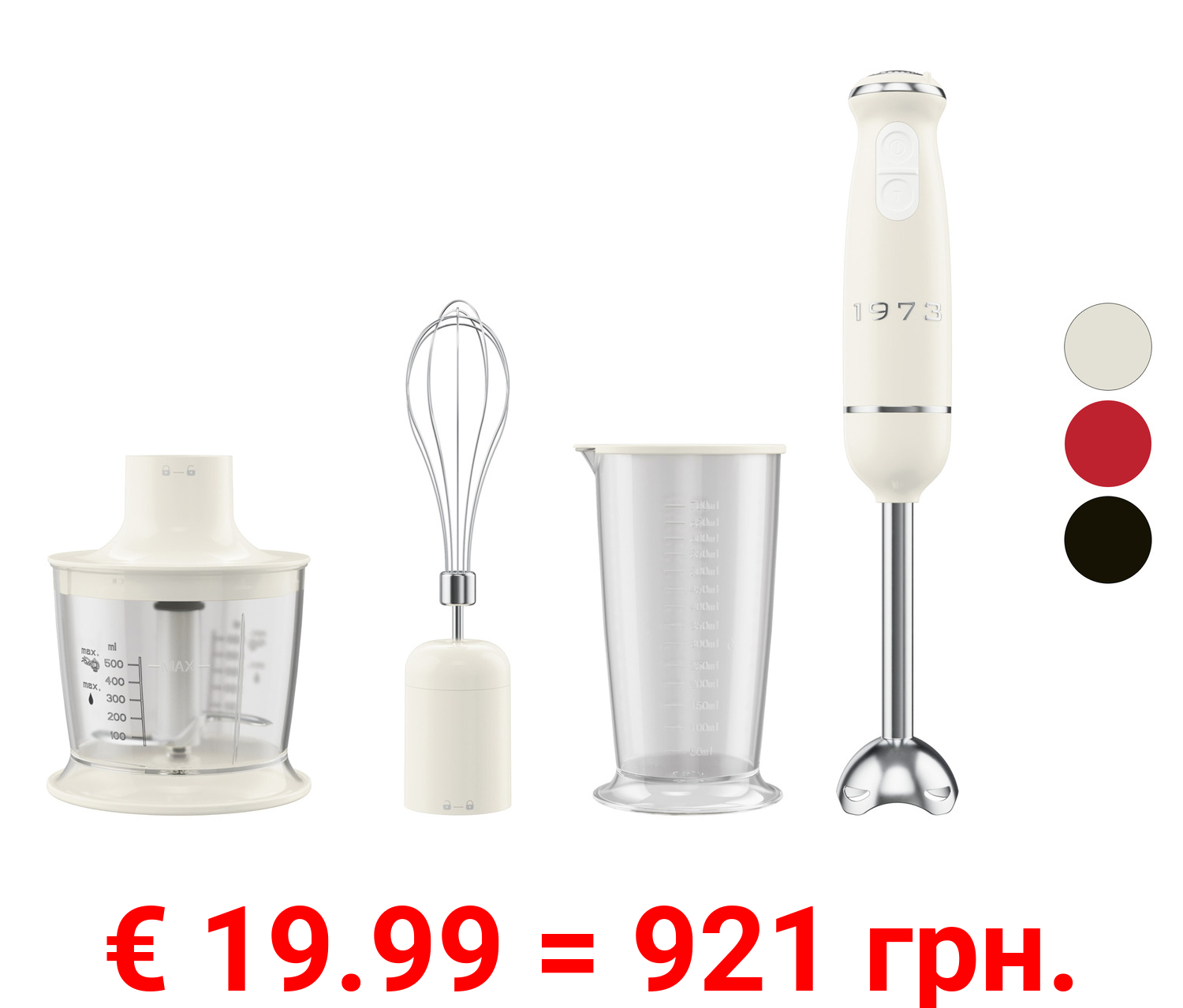 SILVERCREST® KITCHEN TOOLS Stabmixer-Set »Chrom Retro 1973«, 3-in-1, 600 W