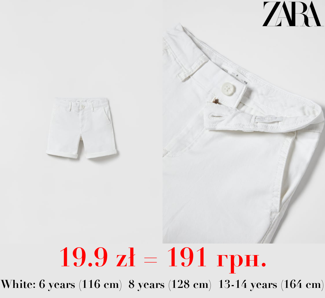 PLAIN CHINO BERMUDA SHORTS