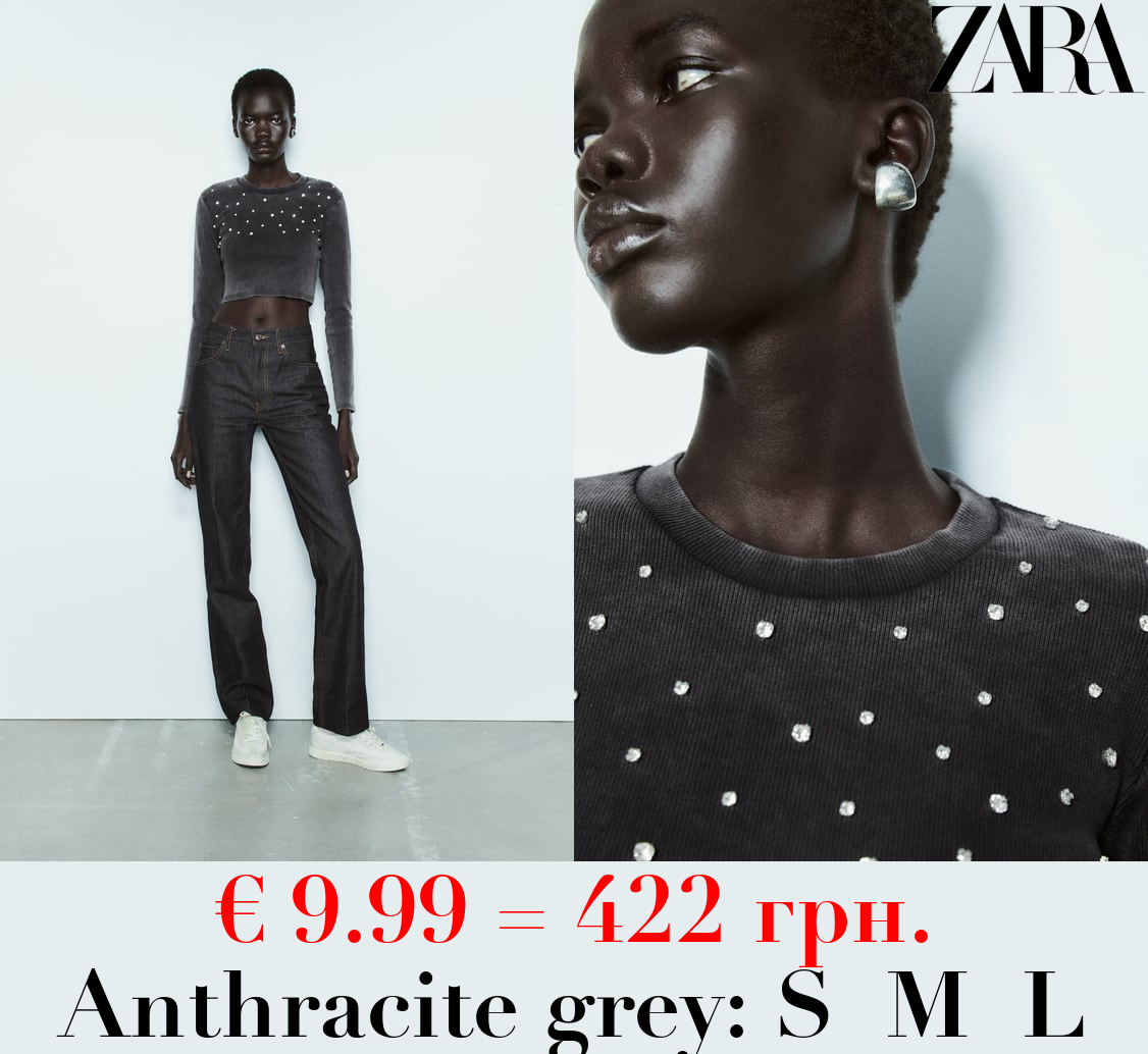 FADED RHINESTONE T-SHIRT