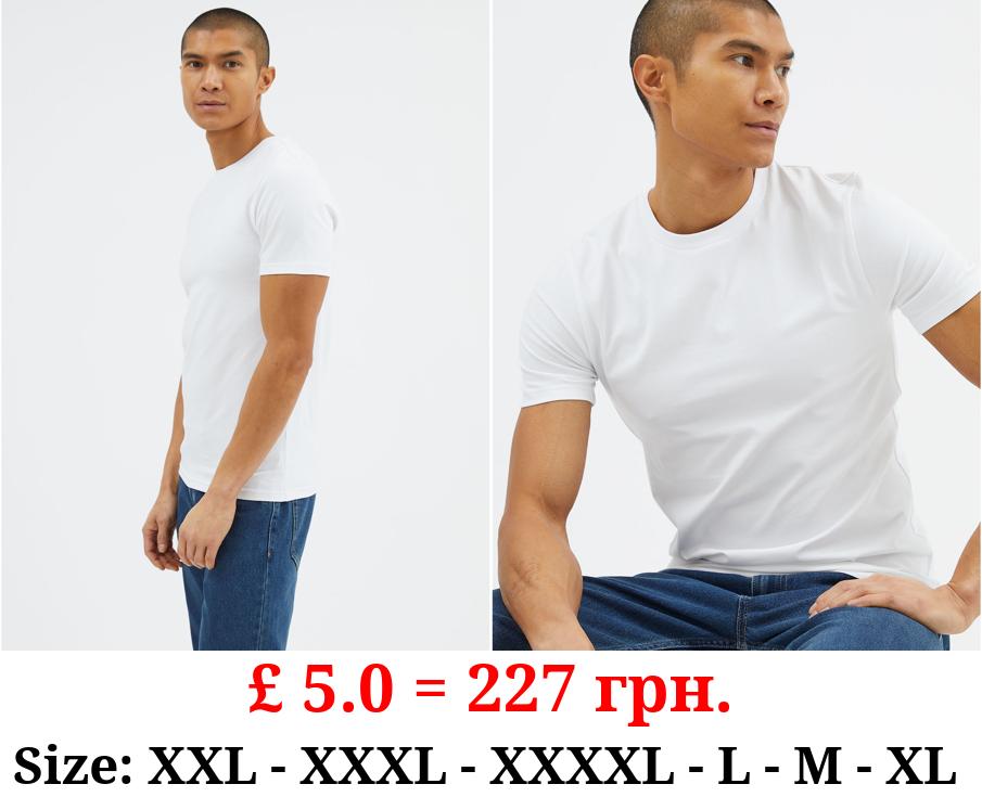 White Plain Muscle Fit T-Shirt