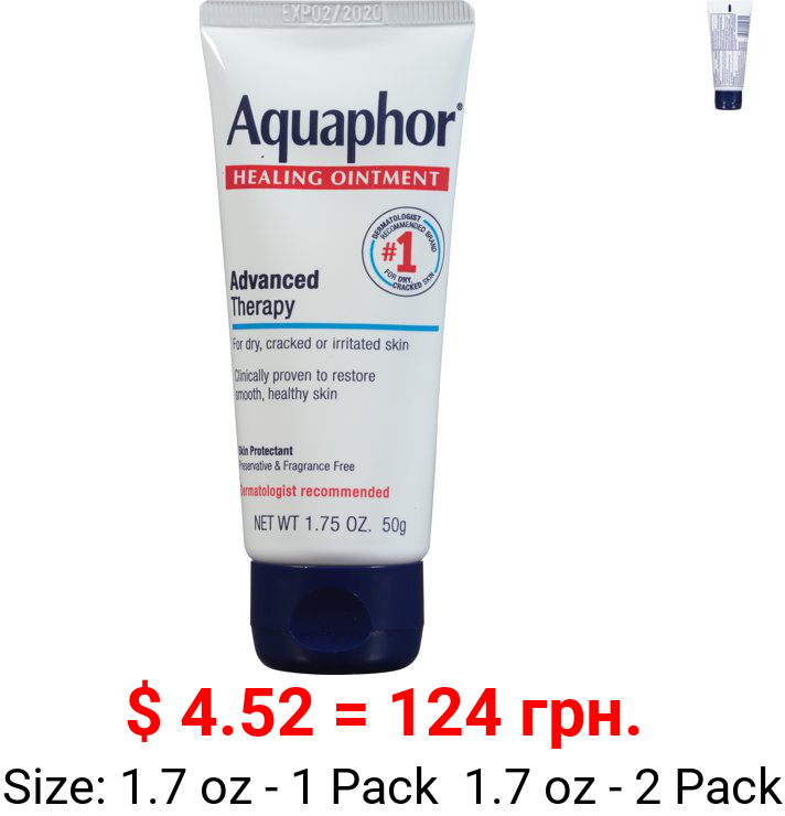 Aquaphor Healing Ointment Skin Protectant, Use After Hand Washing, 1.75 Oz. Tube