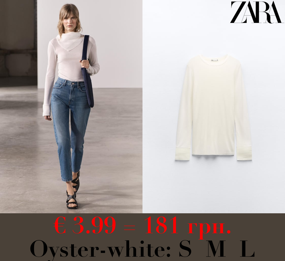 TOP WITH SHIRT CUFFS AND BUTTONS