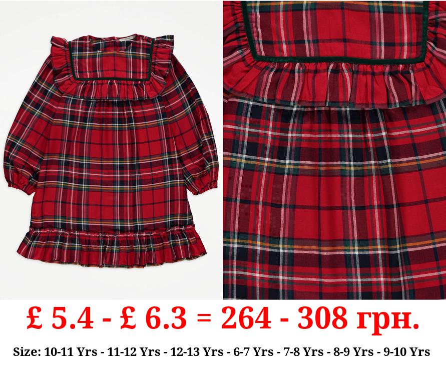 Red Checked Frill Dress