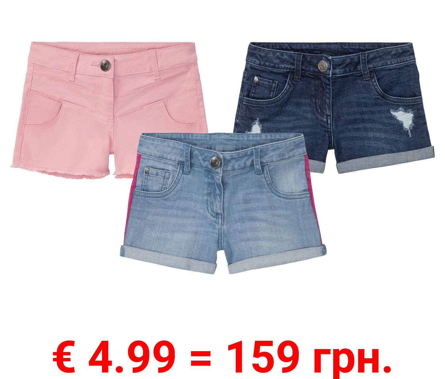 PEPPERTS® Jeansshorts Mädchen, im 5-Pocket-Style