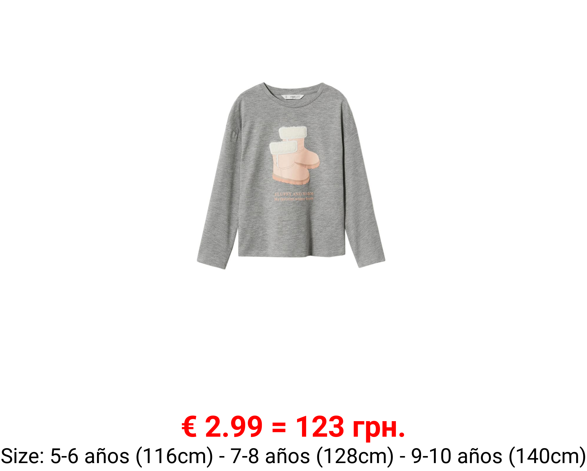 Camiseta manga larga estampada