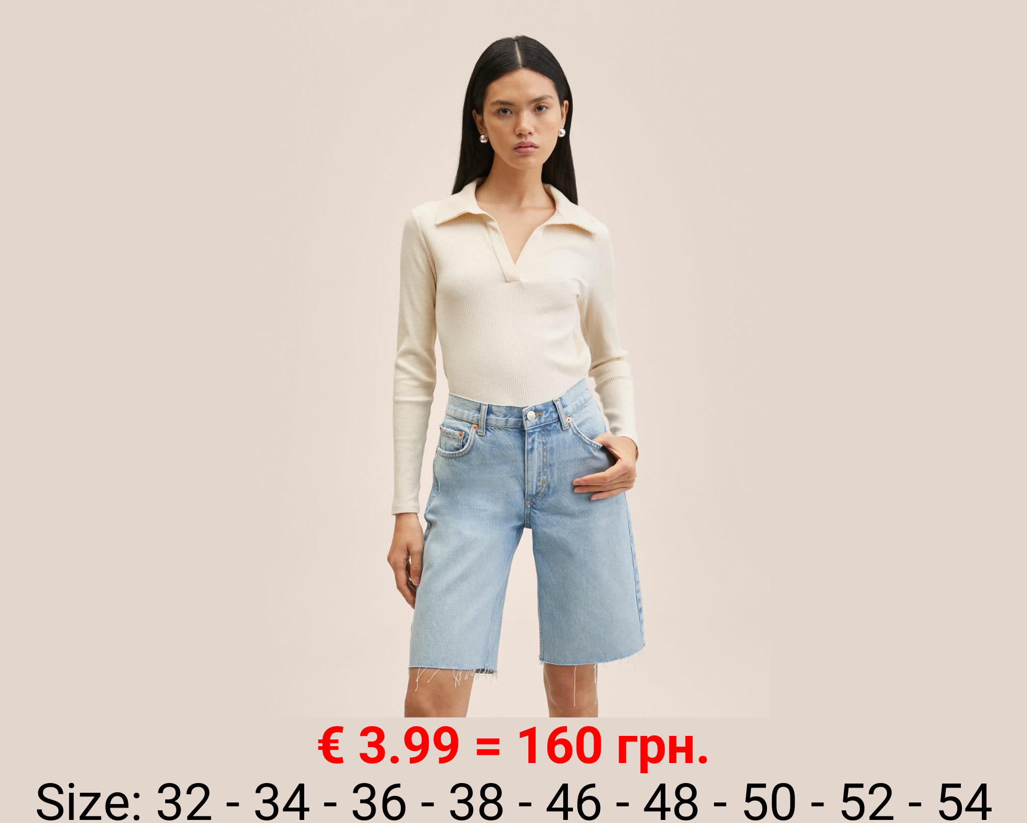 Bermudas vaqueras bajo deshilachado