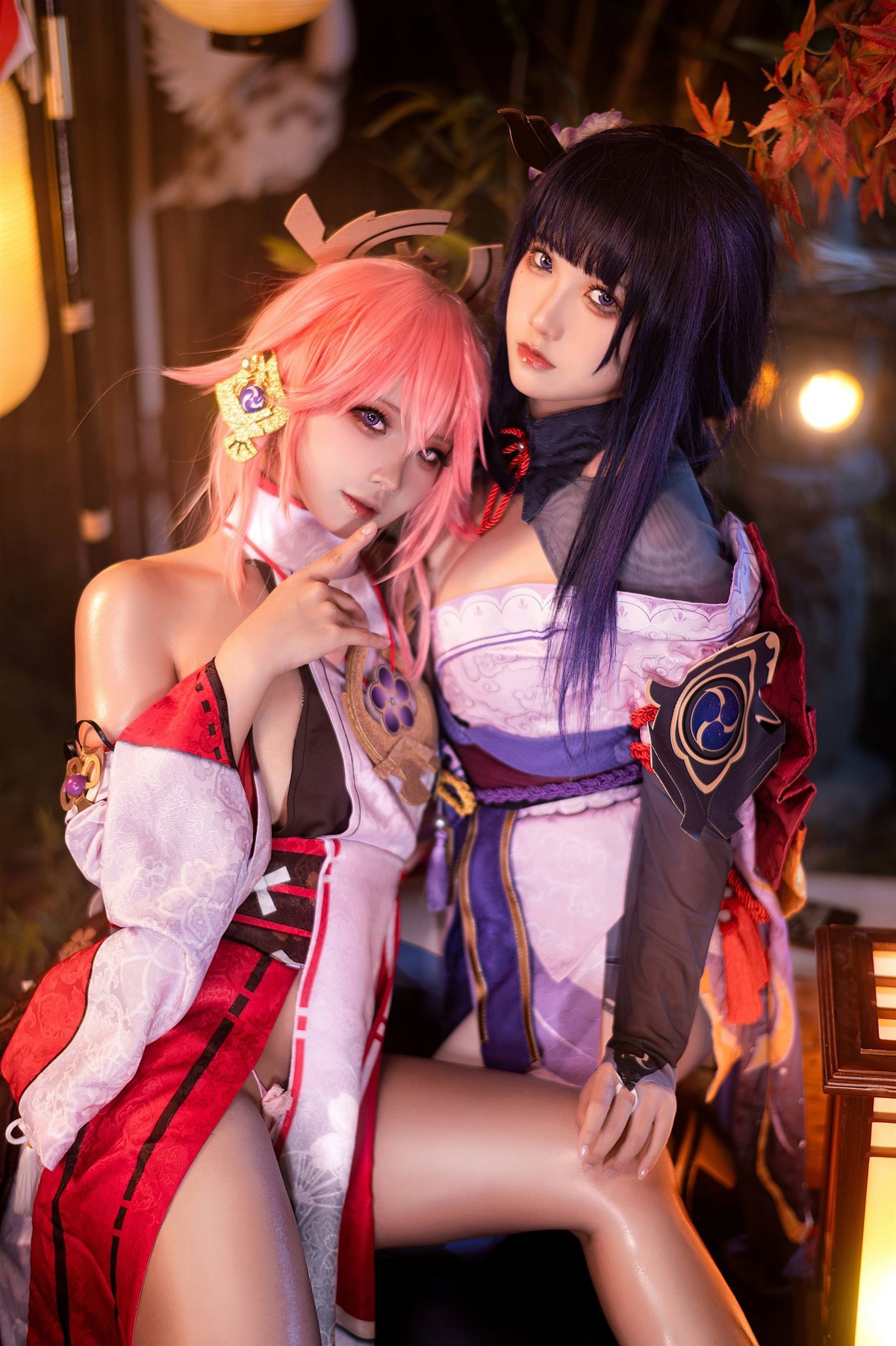 Cosplay 伊喵君 景三 八重 雷神 双倍快乐 32