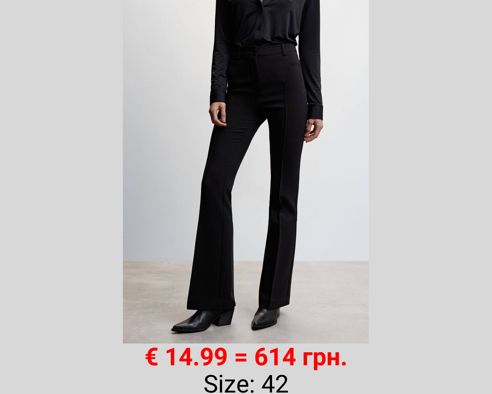 Pantalón acampanado pinzas