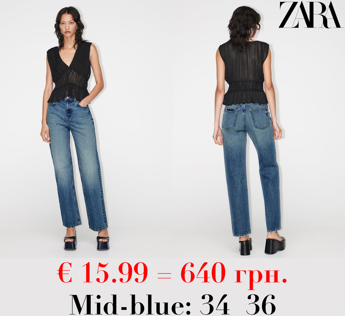 Z1975 STRAIGHT-FIT HIGH-WAIST LONG LENGTH JEANS