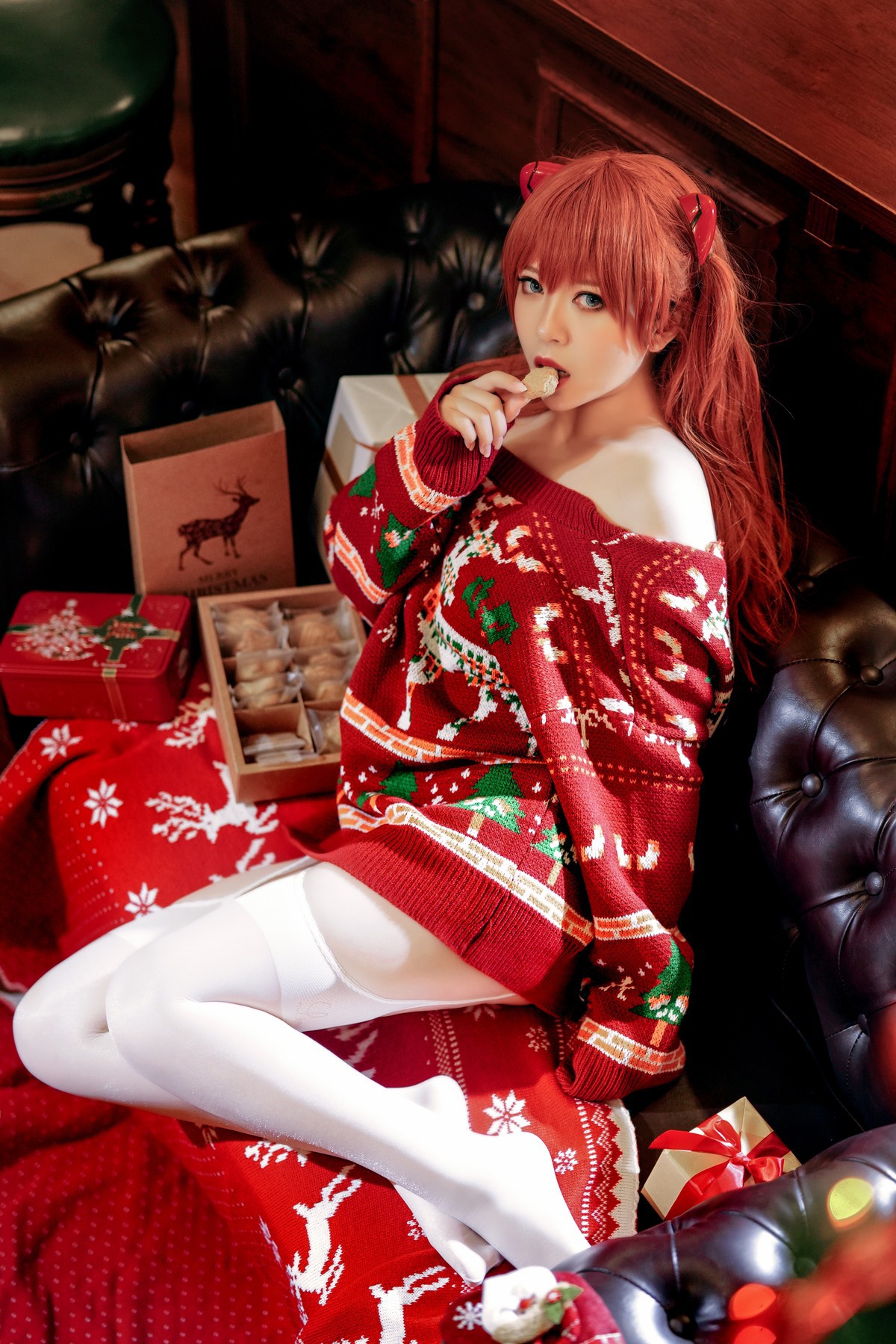 Cosplay 半半子 式波・ASUKA Christmas 13