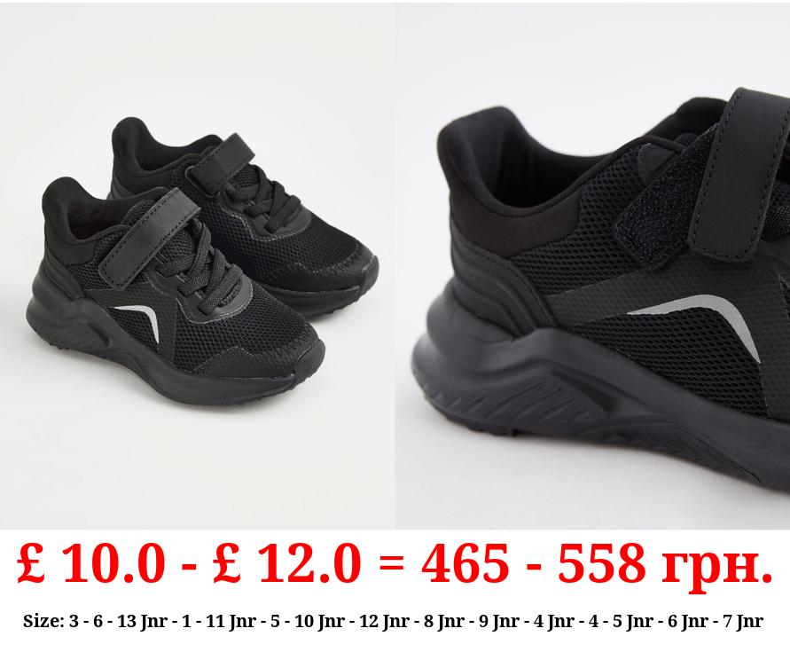 Black Mesh Sports Trainers