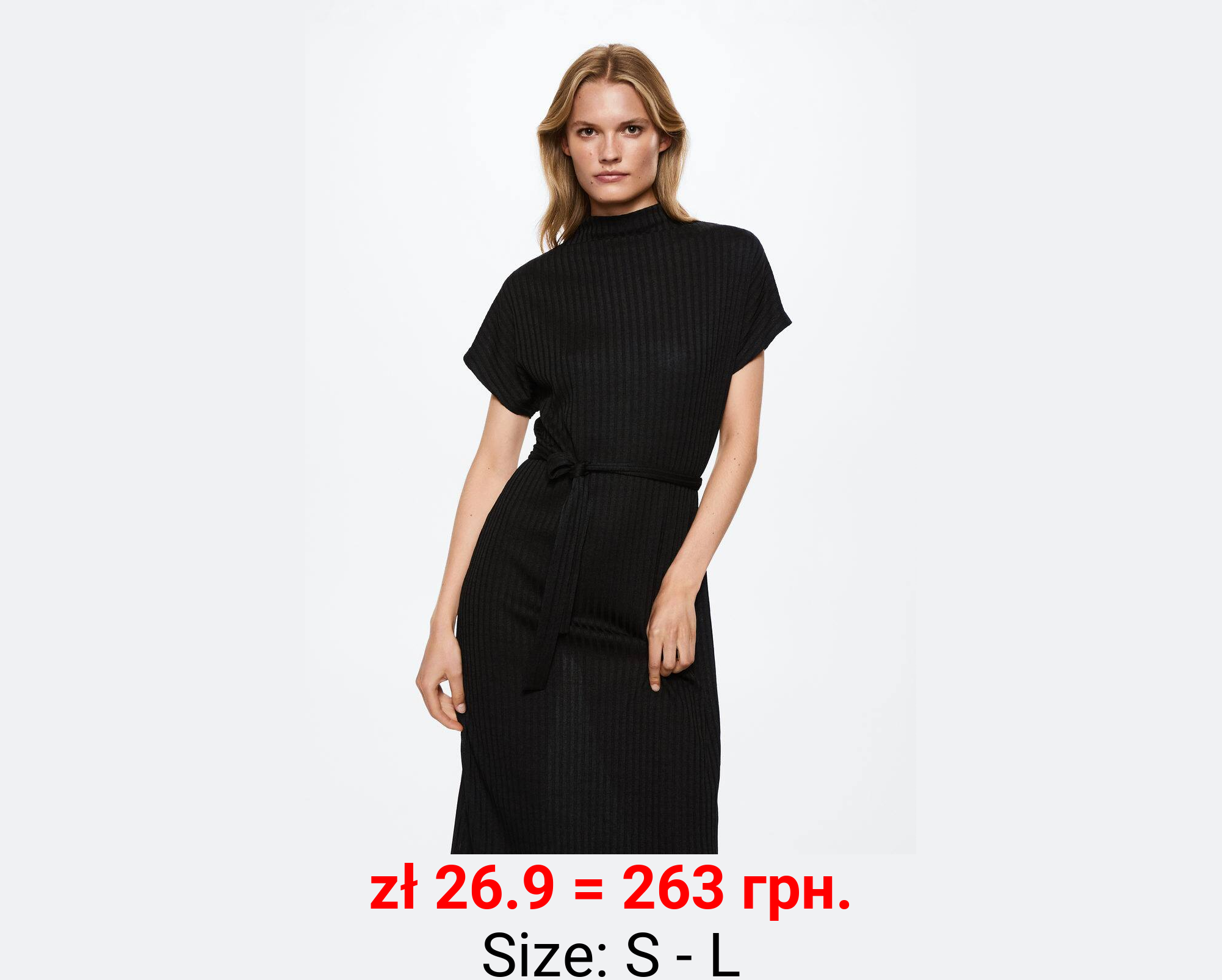 Vestido midi canalé