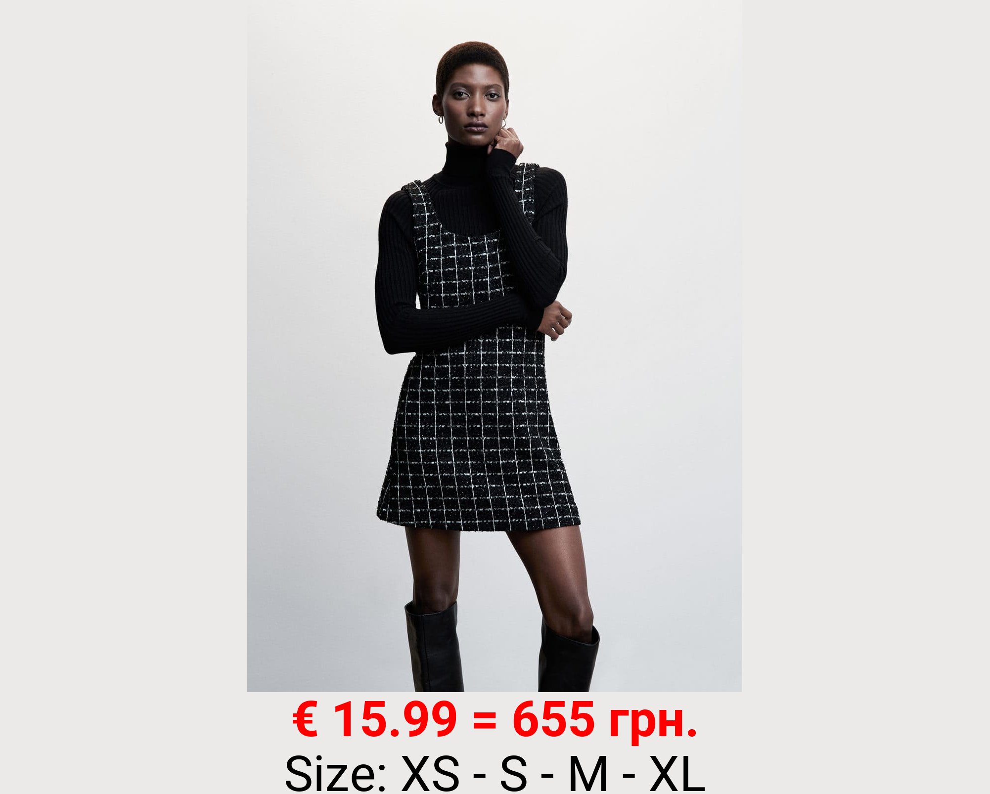 Vestido tweed cuadros