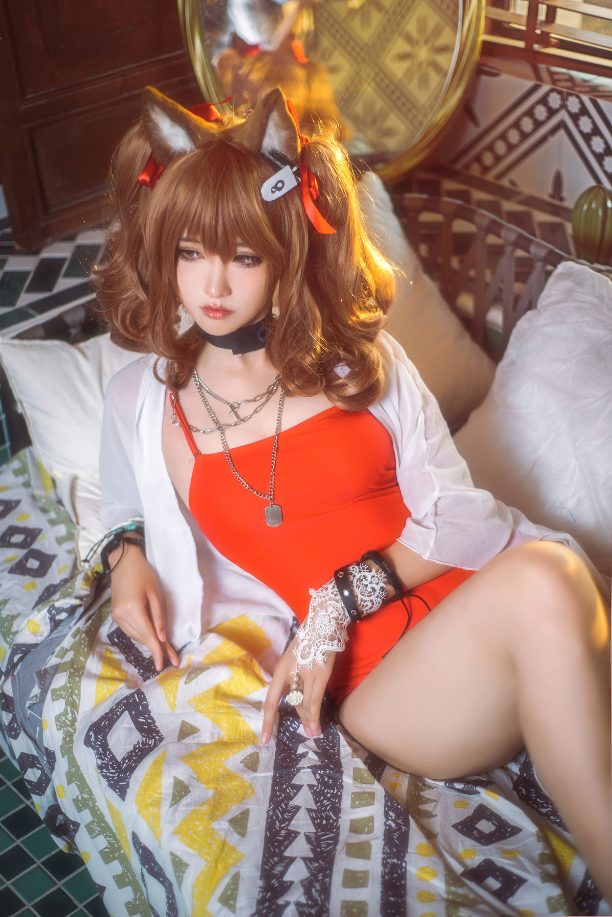 工藤新伍 Cosplay 明日方舟 安洁莉娜 夏卉泳装 21