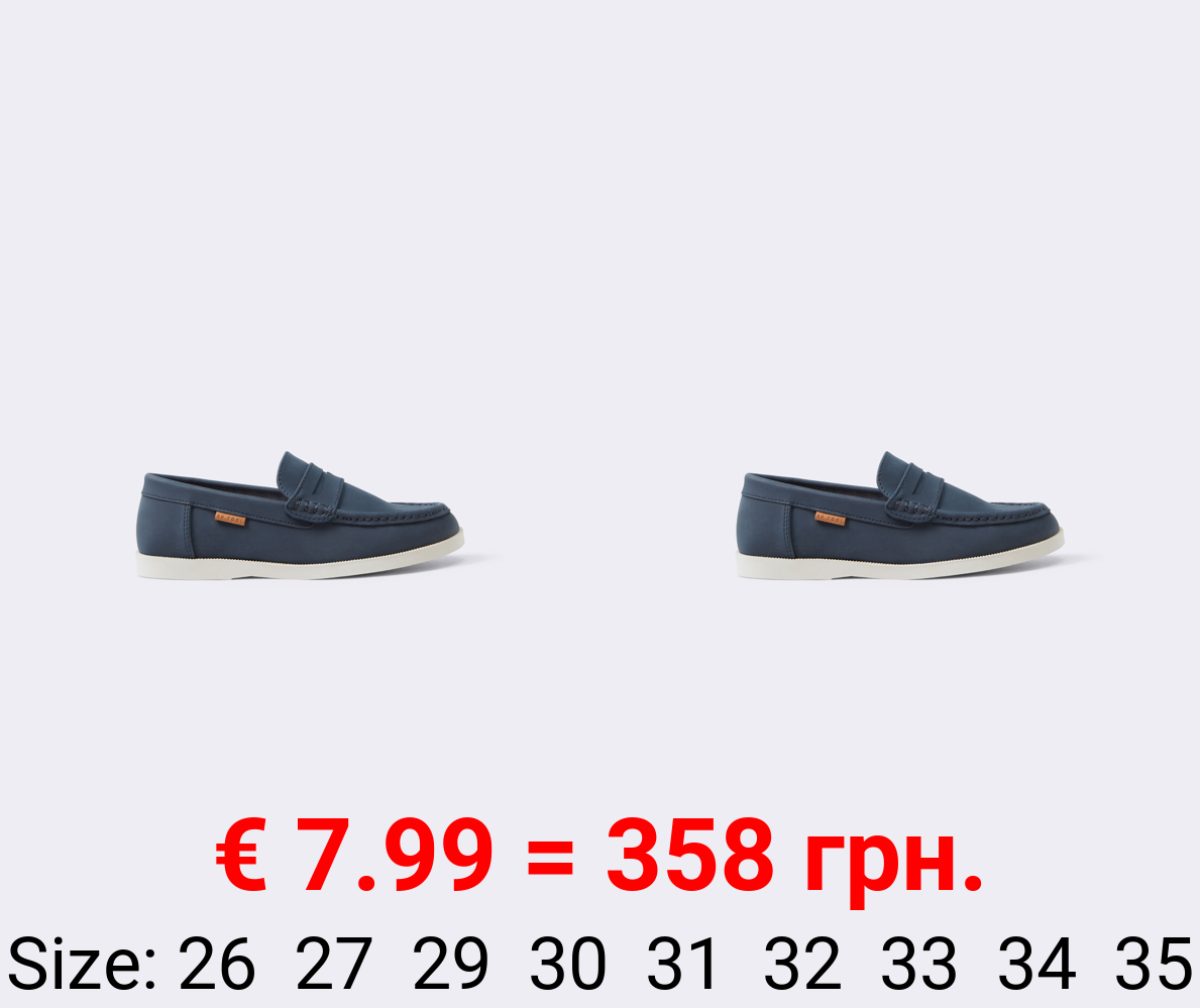 Penny strap deck shoes