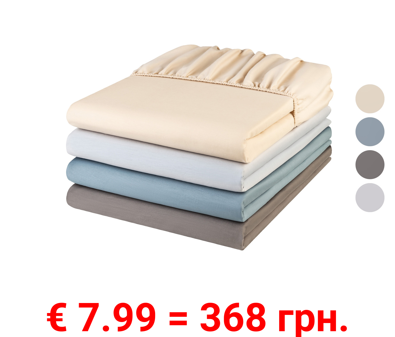 LIVARNO home Satin-Spannbettlaken, 90-100 x 200 cm