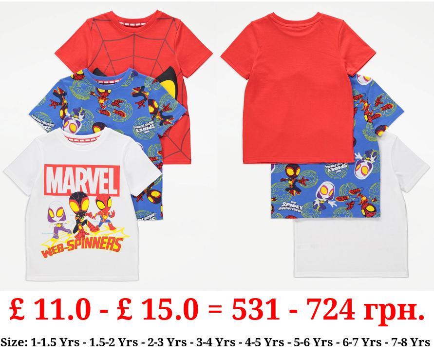 Marvel Spidey & Friends Graphic T-Shirts 3 Pack