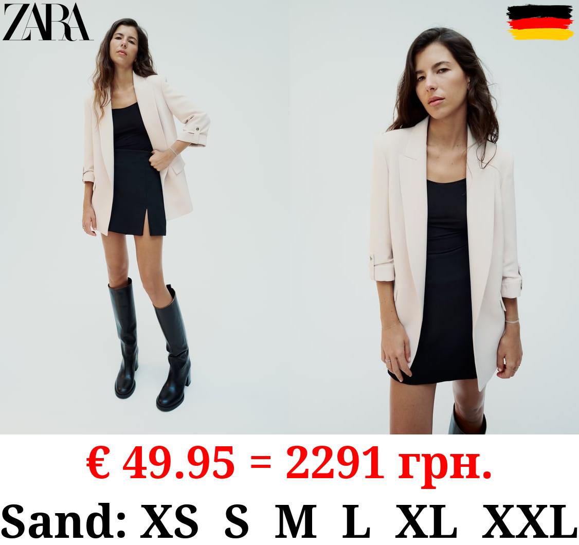 BLAZER WITH ROLLED-UP SLEEVES