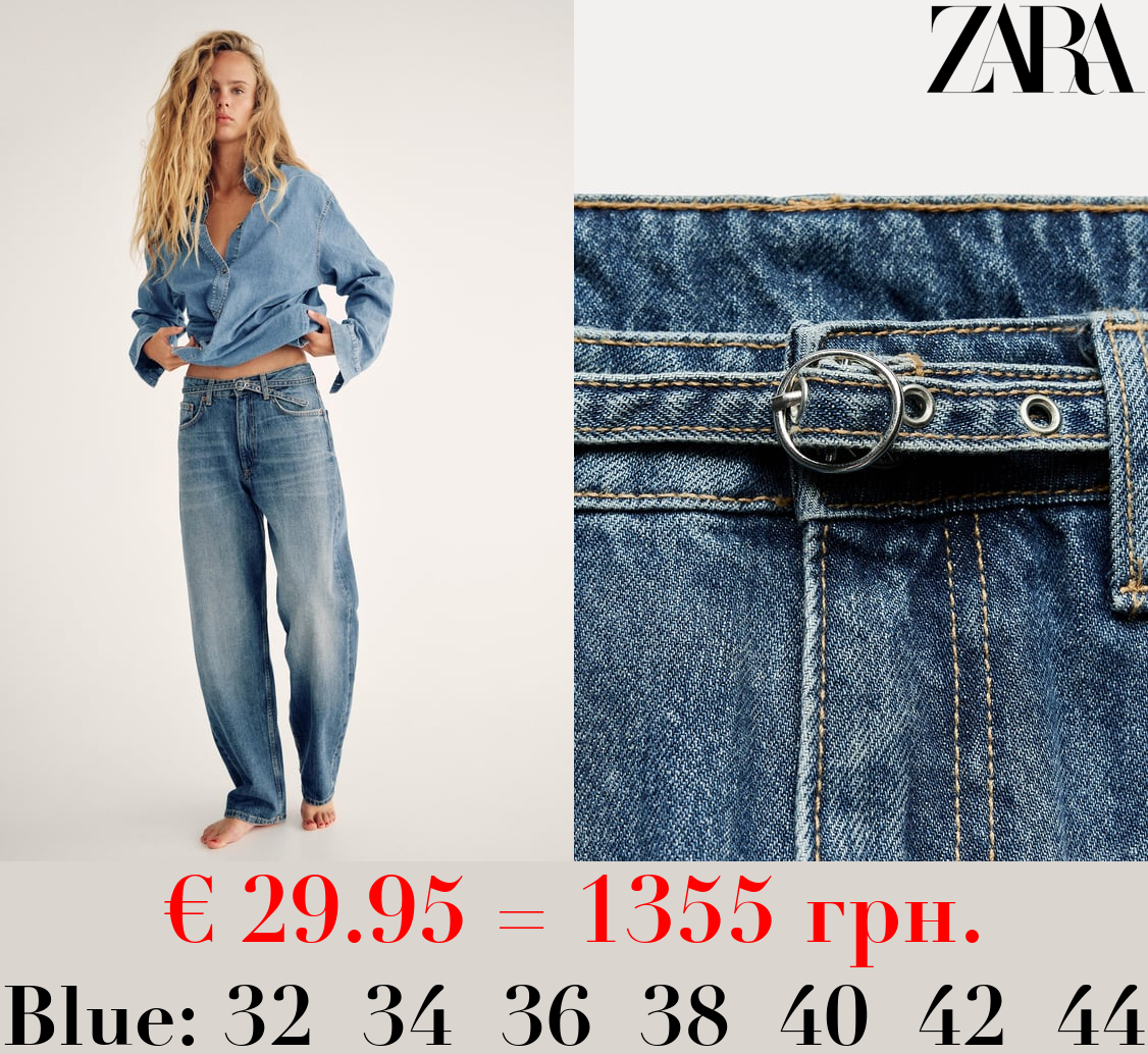 MID-RISE TAILORED BALLOON JEANS