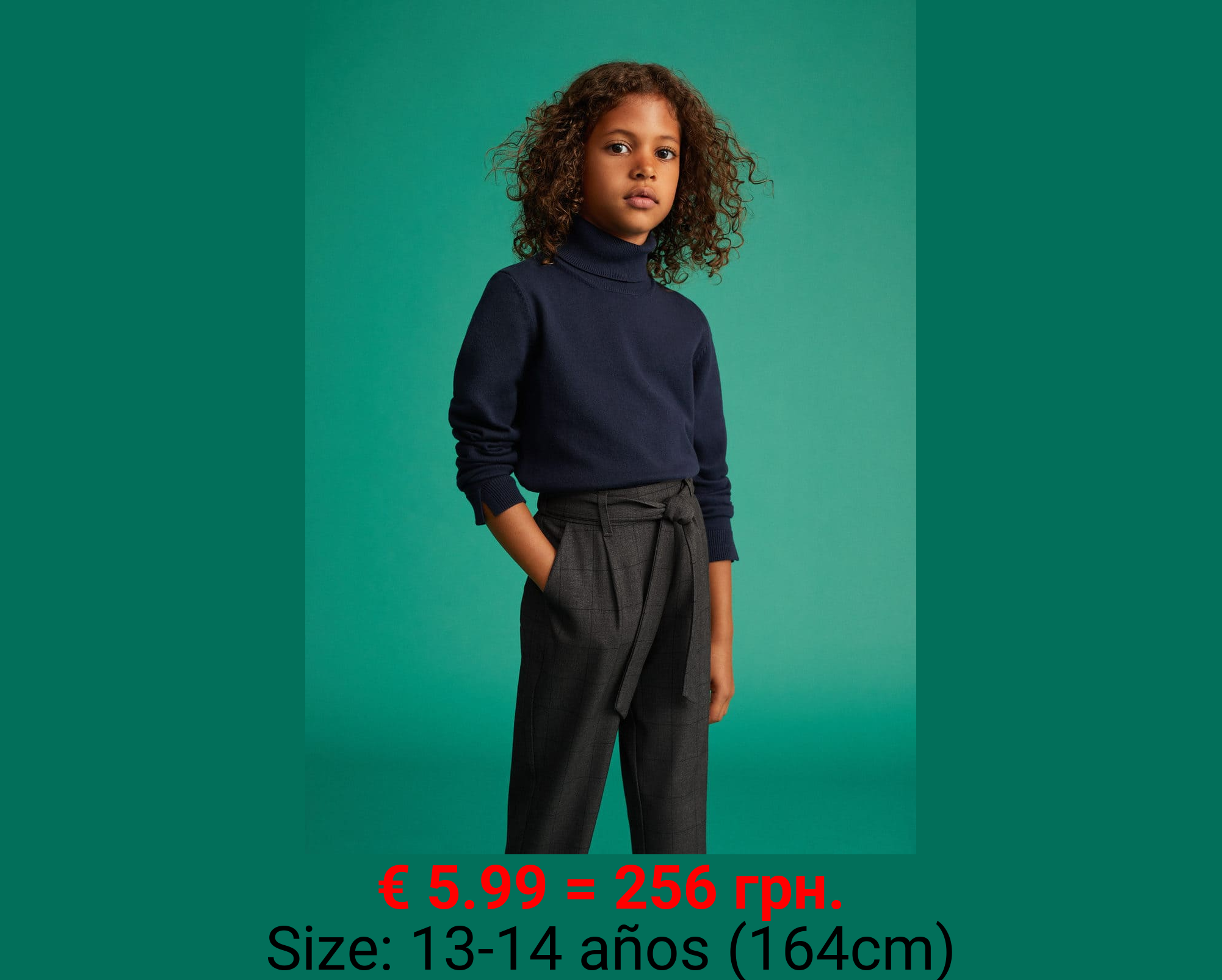 Pantalón cuadros cinturón