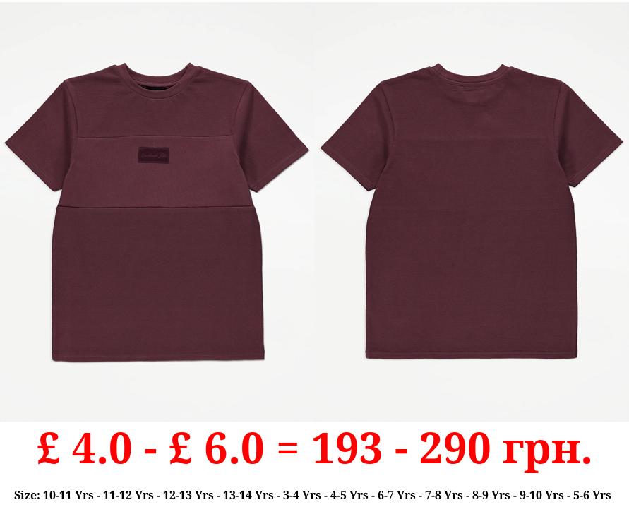 Burgundy Ripple Crew Neck T-Shirt