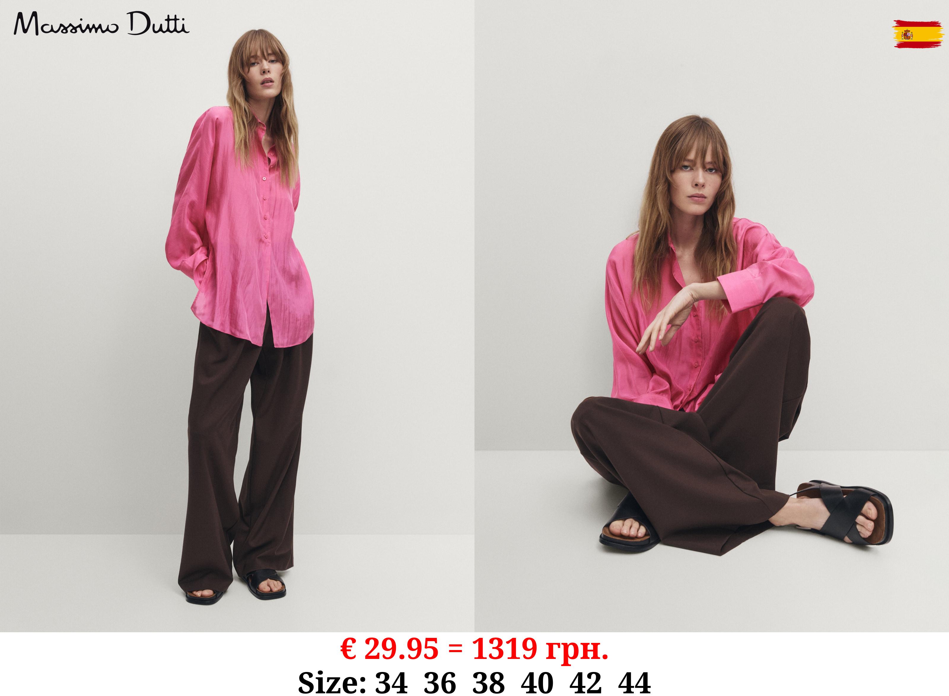 100% Habotai silk shirt PINK