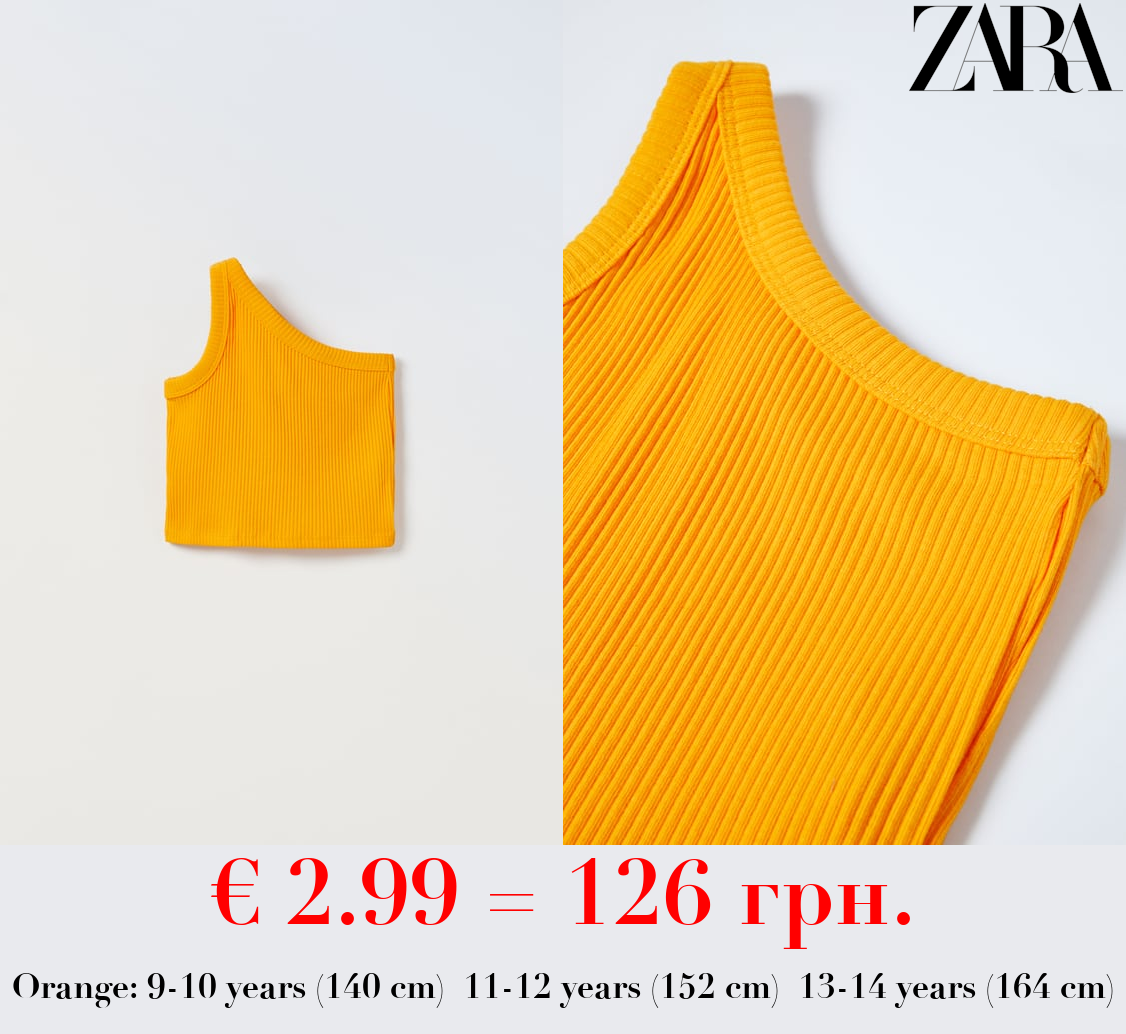 ASYMMETRIC RIBBED TOP