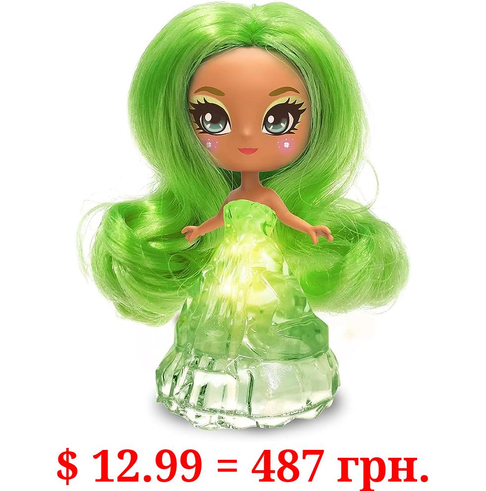 Skyrocket Crystalina Dolls - Aventurine Girls Collectible Toys with Color Changing LED Dress and Amulet Necklace