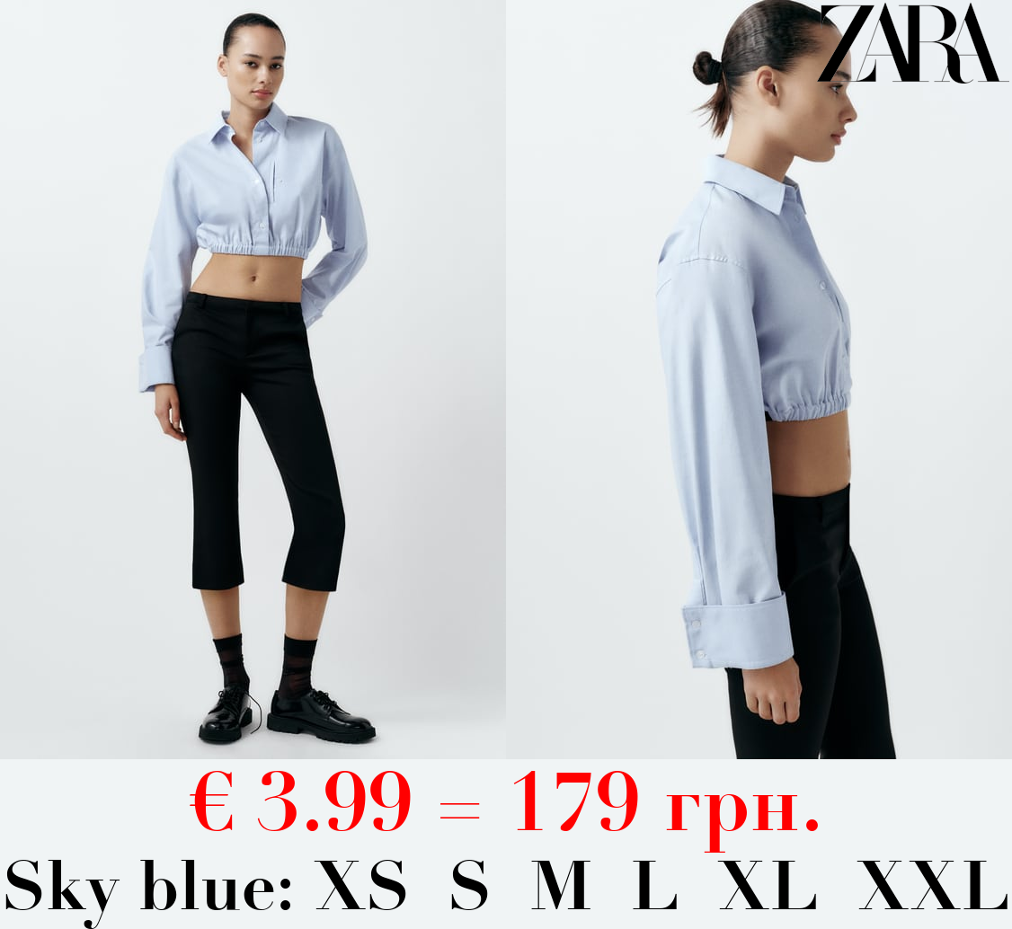CROPPED GABARDINE SHIRT
