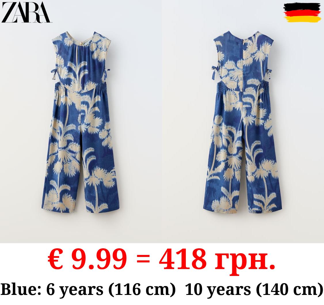 PRINTED PLAYSUIT WITH CUT-OUT DETAIL