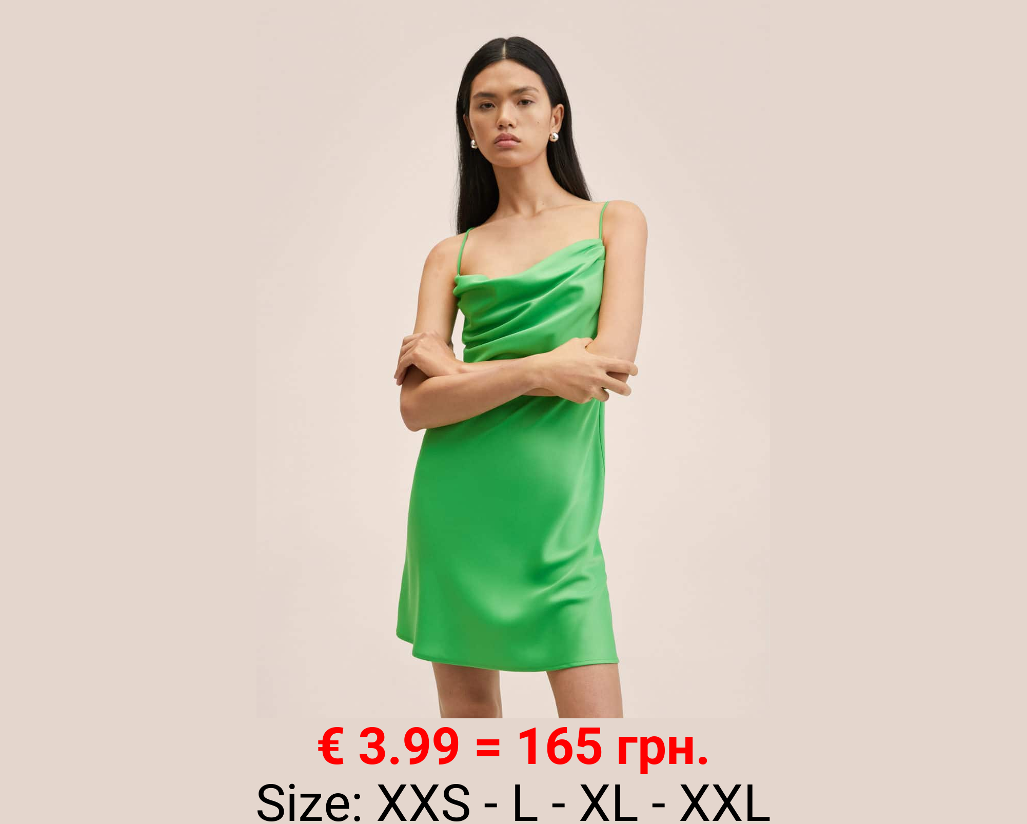 Vestido escote drapeado