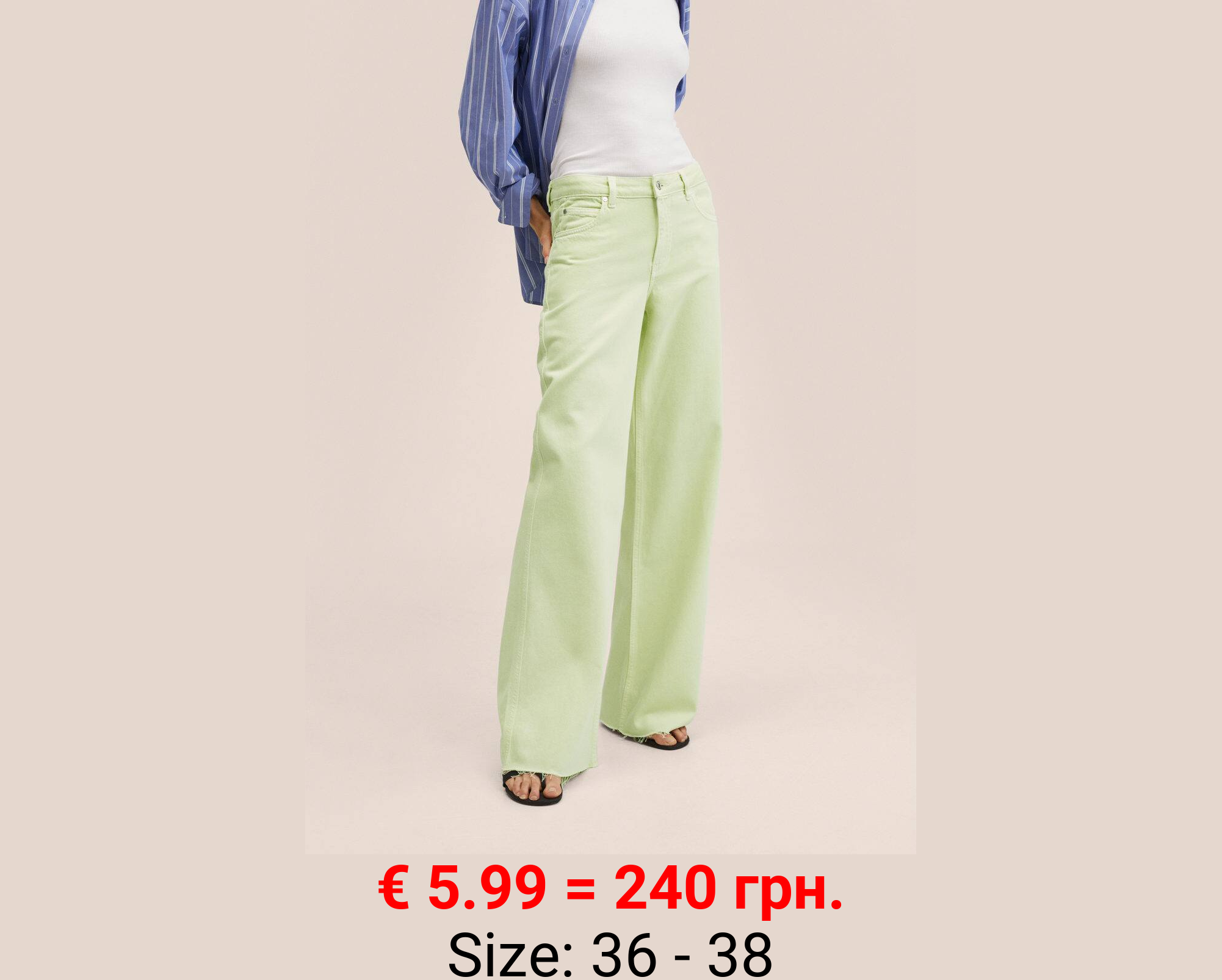 Jeans tiro medio wideleg