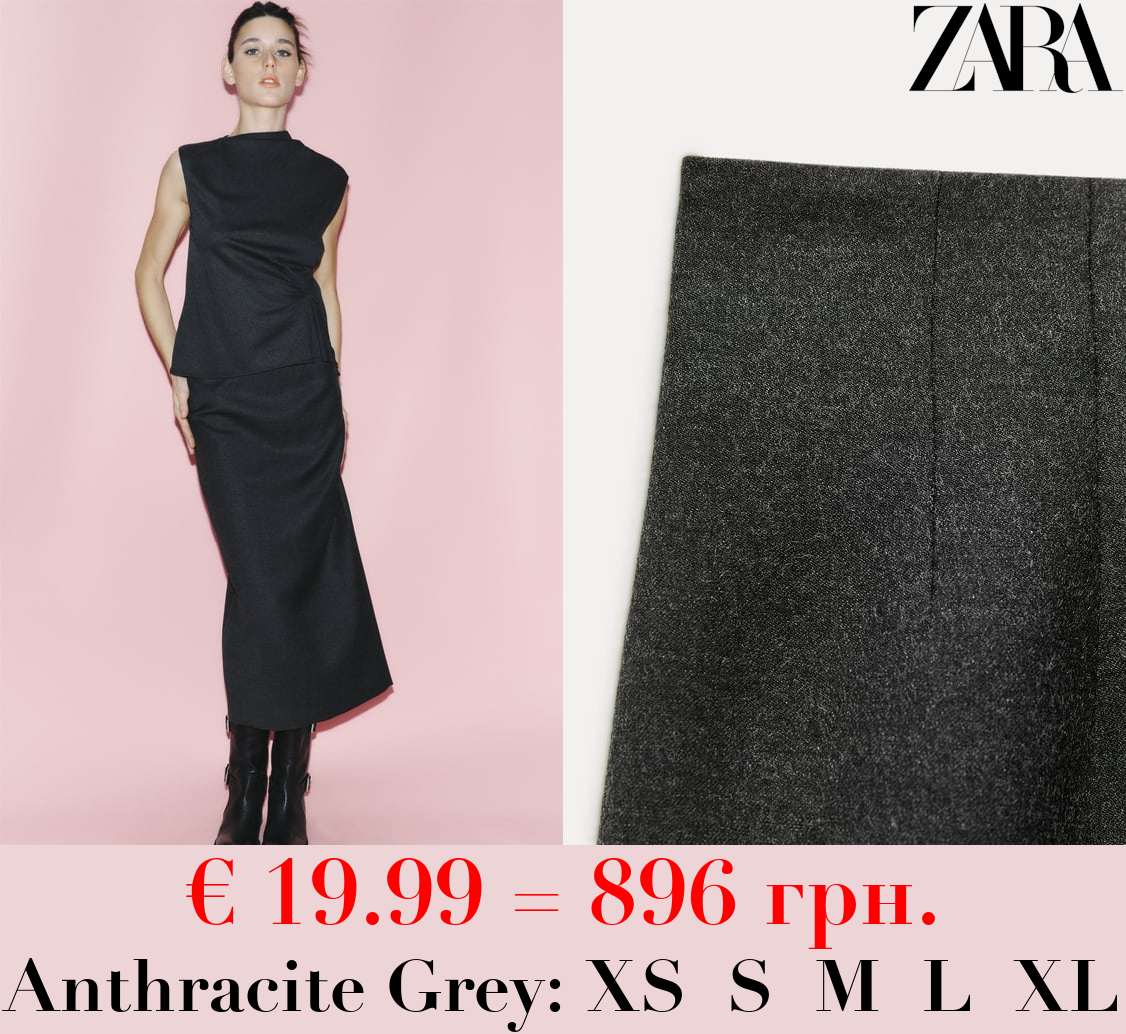 ZW COLLECTION WOOL BLEND PENCIL SKIRT