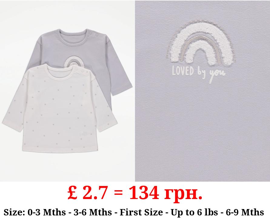 Rainbow Long Sleeve Tops 2 Pack