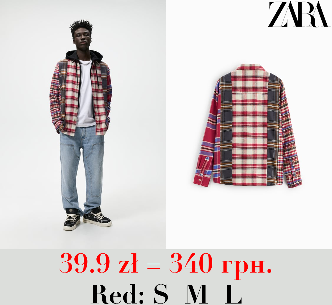 CHECK PATCHWORK SHIRT